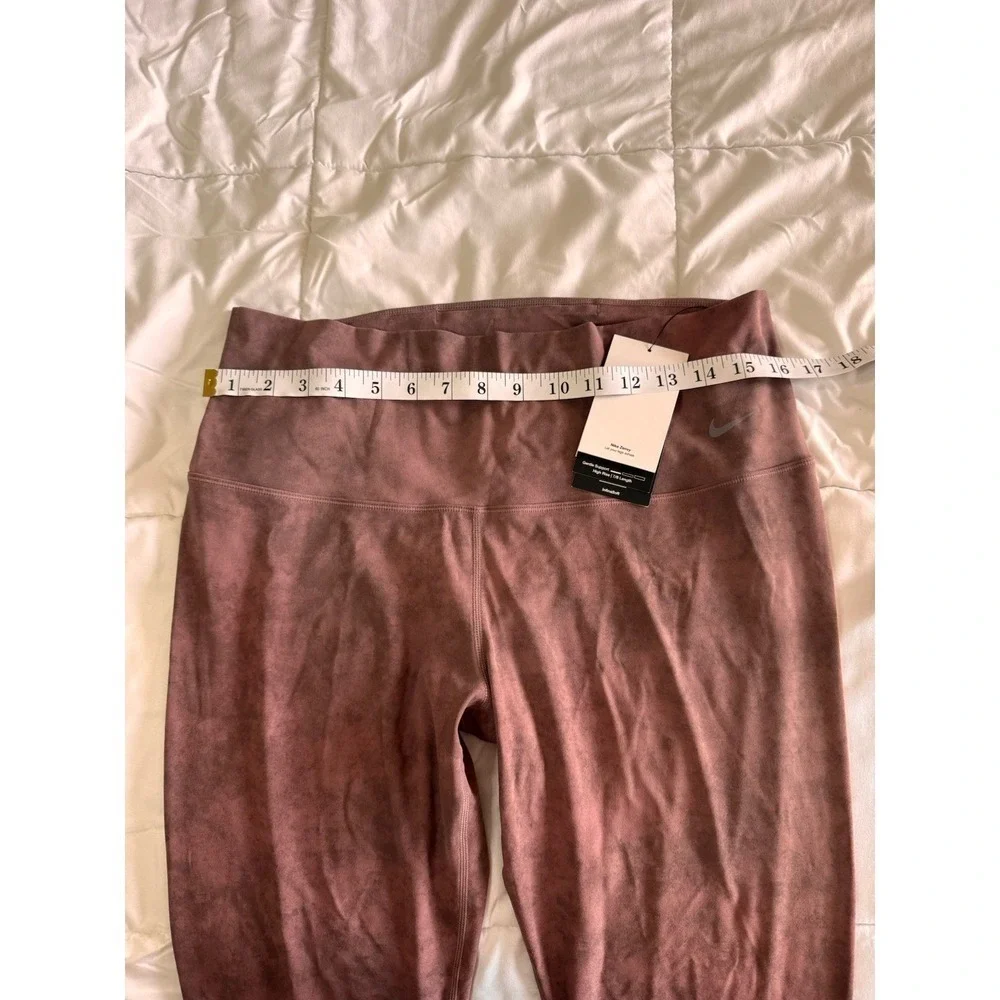 New Nike Zenvy  High-Waisted 7/8 Leggings Smoky Mauve Women's Size XL Stretch